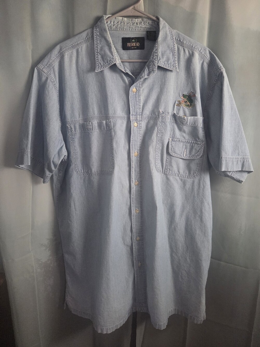 RedHead Light Blue Short Sleeve Button-Down Shirt